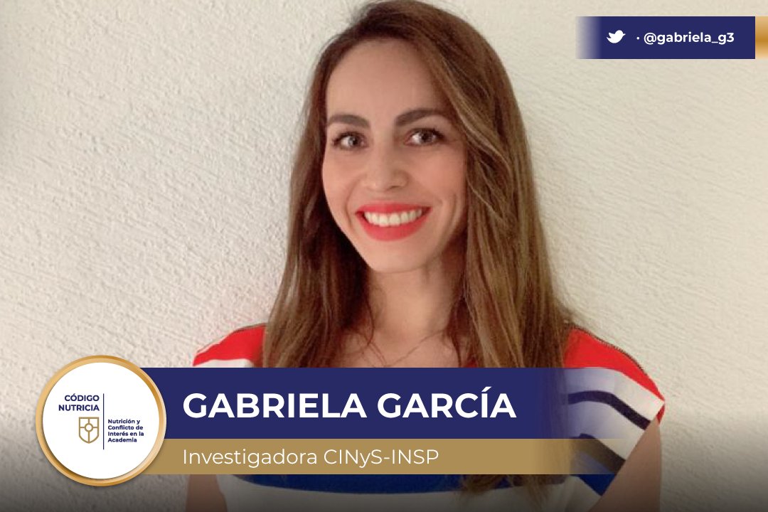 1CINyS's tweet photo. Conoce a algunos de los profesionales suscritos al #CódigoNutricia.
@gabriela_g3, investigadora del @1CINyS @inspmx.
Suscríbete y apoya en la protección de la nutrición del conflicto de interés.
https://t.co/FofxfV2vOo
#ProfesionalesDeLaSalud #CINyS
@CodigoNutricia https://t.co/QbStQYfIhl