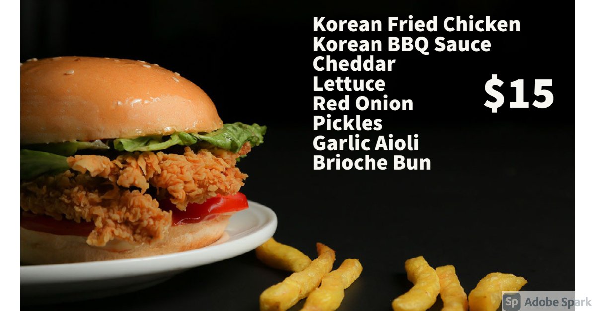 The KFC Burger - today at the clubhouse.