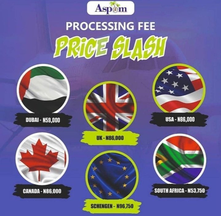 aspomtravels's tweet photo. Follow @aspomtravels ..There is no other time to start your visa processing abroad than now.
What is the delay ?
Letβs assist you with your future travel plans by processing your visa now.
.
.
.
#travel #aspombirthservices #visa
#visaprocessing #tourism #aspomtravels #sales https://t.co/8XvKD9oZf3