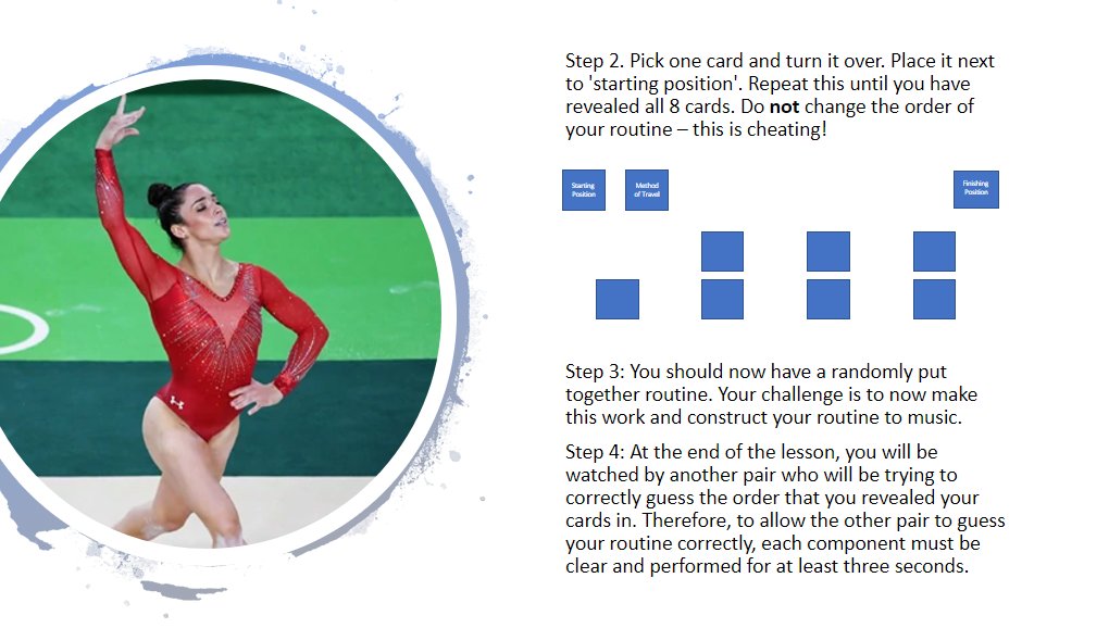 PE_Hill's tweet photo. For anyone else who is on the look out for COVID safe activities for gymnastics, this has worked well with my Year 7 groups this week. I've uploaded to @ShareLearnT here: https://t.co/HWb8Bl24Fq It'll also be on @PE4Learning for free once it makes it through moderation. 🤸‍♀️ https://t.co/a7XdCbNpZt
