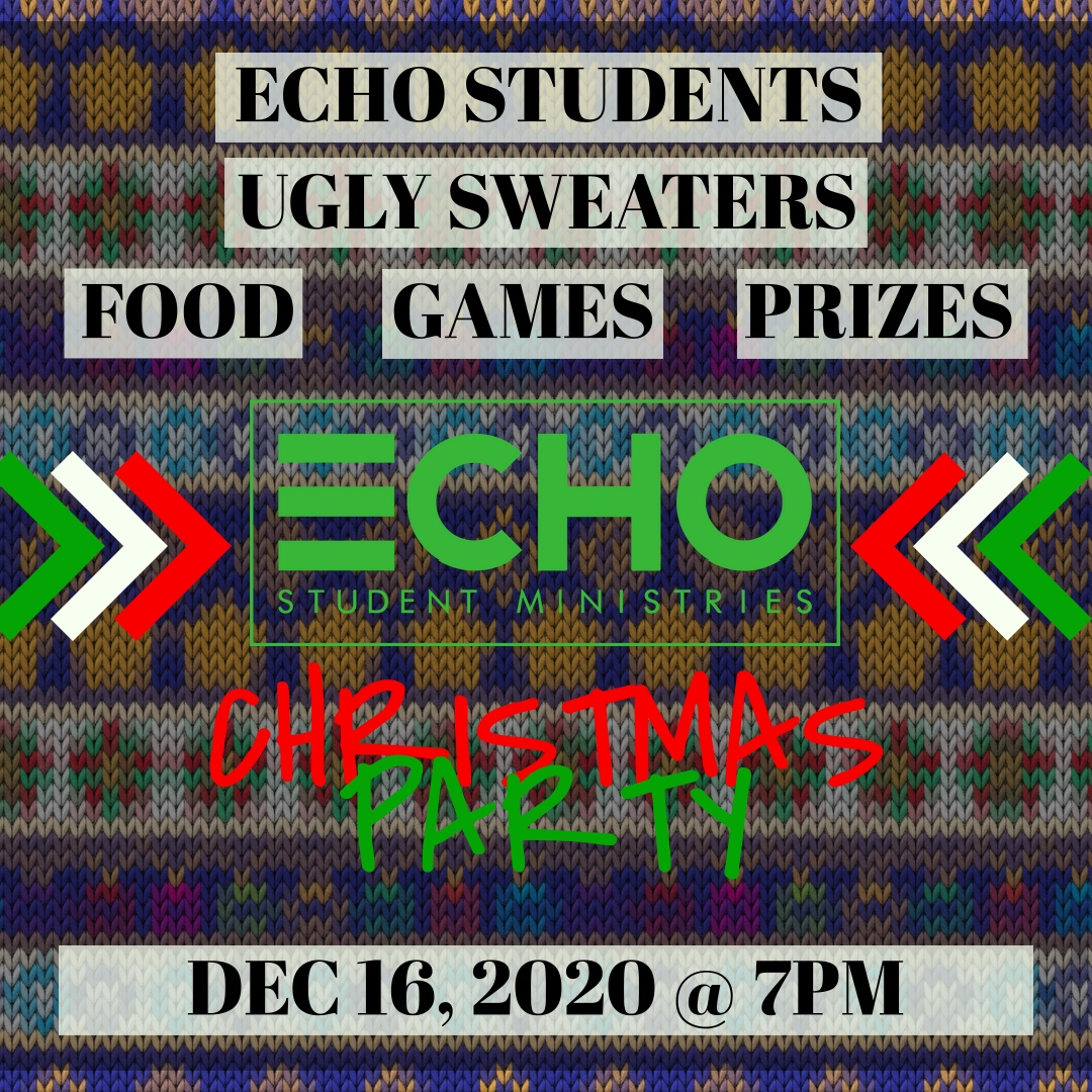 students_echo17's tweet image. 🎄 UGLY SWEATERS 🎄 CHICK FIL A 🎄GAMES 🎄PRIZES 🎄AND MORE 🎄

 Next Wednesday, December 16th @ 7pm is our Echo Ugly Sweater Party! 

Come and celebrate Christmas in your ugliest sweater with all of the Echo family! 

#EchoSM #EchoUglySweater2020 #ChristmasParty @easleycog
