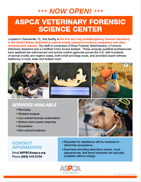 CAPHIL_UF's tweet photo. We'd like to congratulate the APSCA Veterinary Forensic Science Center on opening! Our own Amanda Fitch works in this lab in addition to her work at the CAPHIL, and we can say these individuals are truly dedicated to their work in animal cruelty and neglect cases. https://t.co/WhMglRYadO