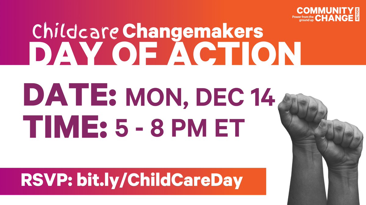 VotingforKids's tweet image. 📣 Calling all parents &amp;amp; providers! On December 14, we’re gathering in virtual community to #SaveChildcare &amp;amp; DEMAND ACTION from our lawmakers. RSVP: bit.ly/ChildCareDay