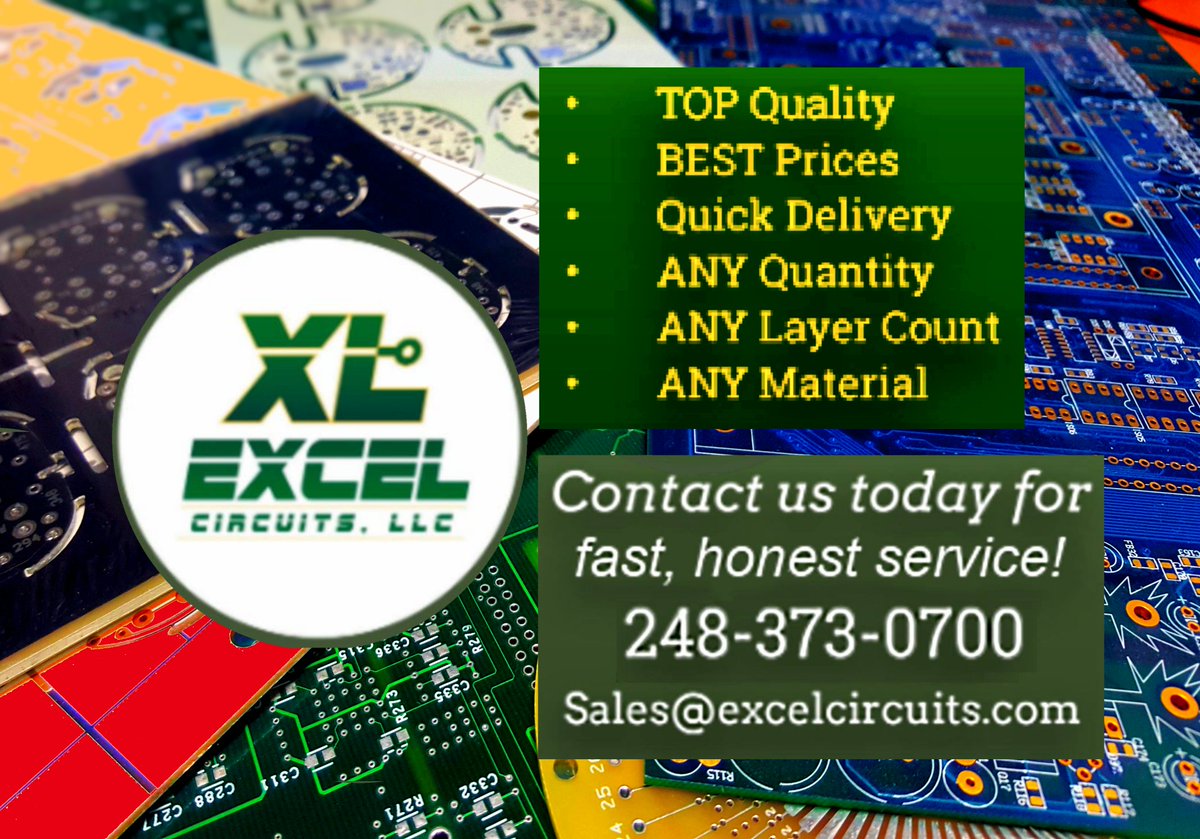 Place your orders SOON for best delivery through the Holidays!

#printedcircuitboards #electronicsusa #excelcircuits