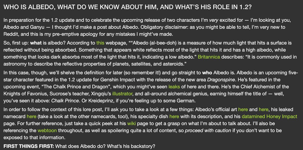 Who is Albedo, What Do We Know About Him, and What’s His Role in 1.2? [QRT friendly, 1/3]
