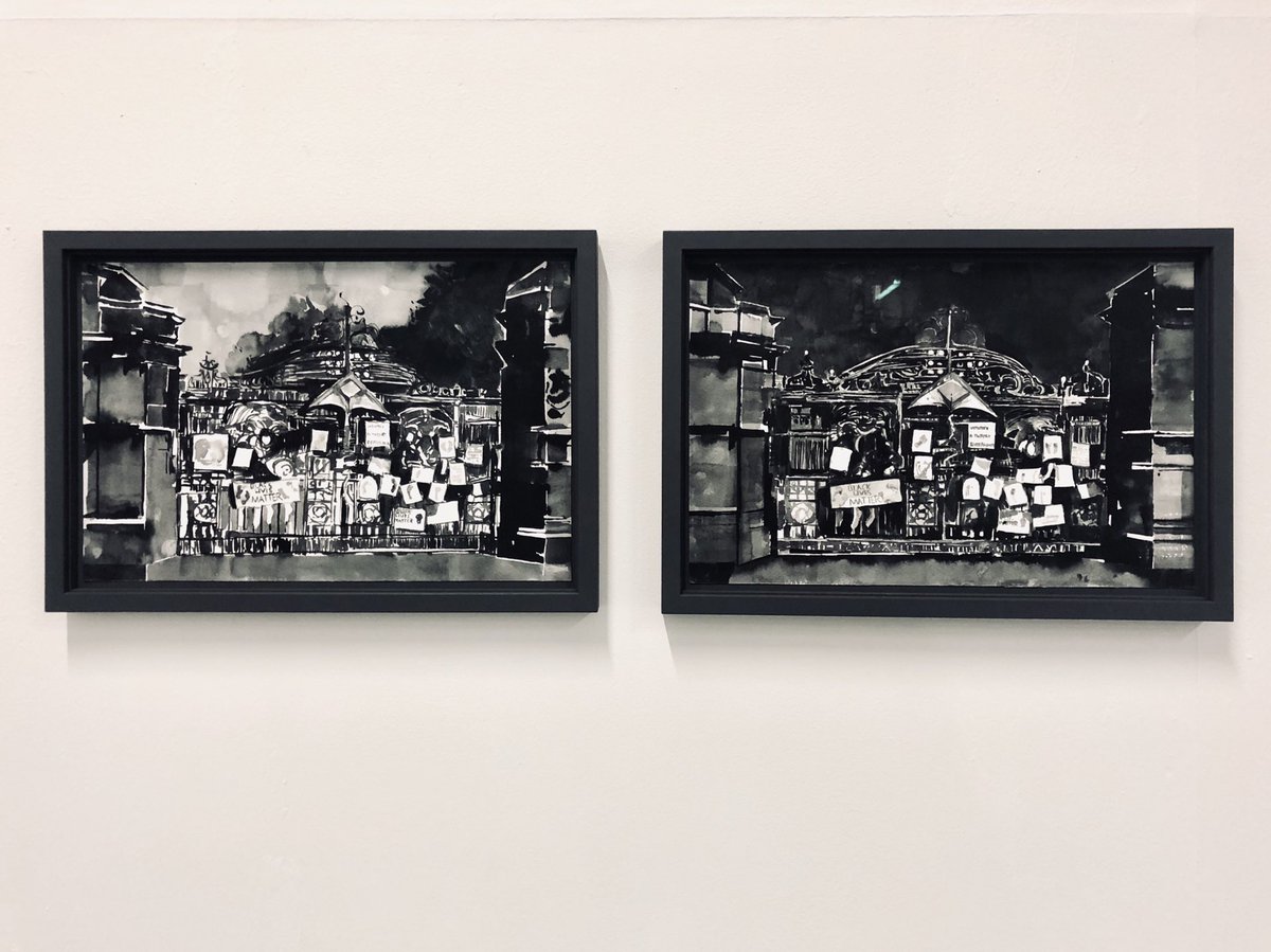 joygerrard's tweet photo. DRUMROLL...
Put it to the People is OPEN again from tomorrow ⁦at the Golden Thread Gallery⁩ in Belfast. The exhibition of paintings, drawings and wall works should stay open into early January. Please check ⁦@goldenthreadg⁩ for booking and times. #BLM #Brexitprotest https://t.co/aNgeuum3CI