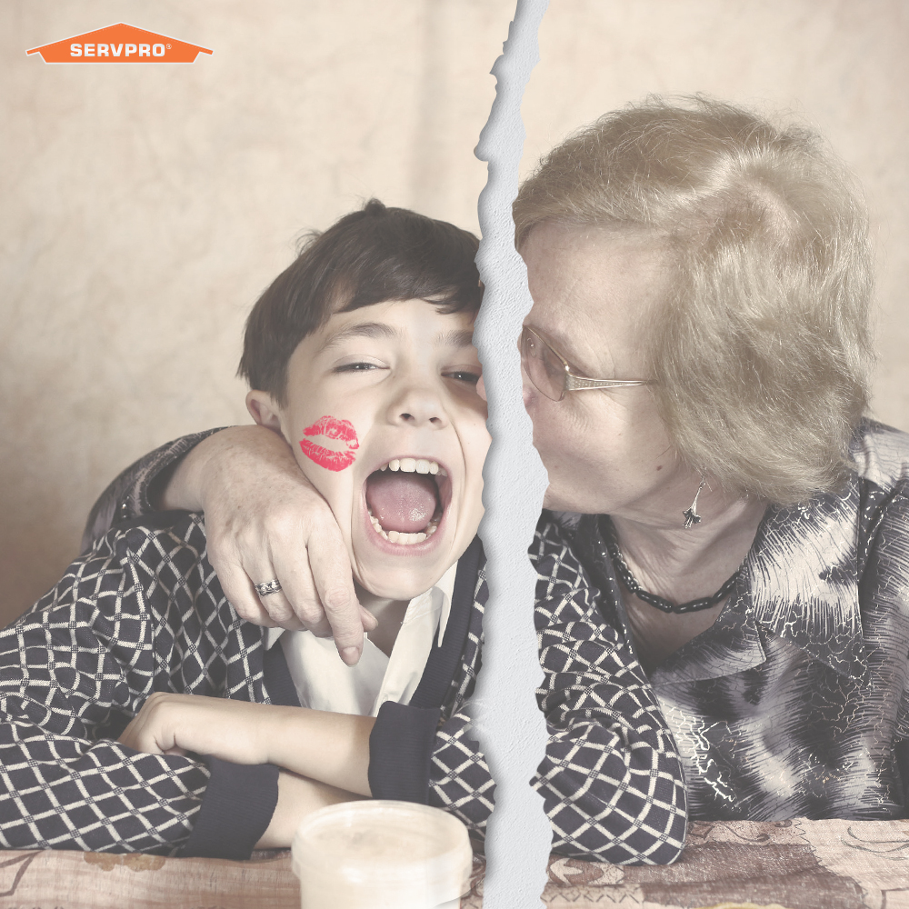Another benefit of social distancing? Avoiding embarrassing kisses from grandma.