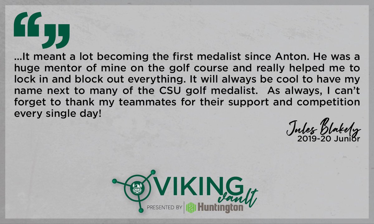CSU_Athletics's tweet photo. ⛳️ @JulesBlakely reflects on what it meant to be the first @CSU_Golf medalist since @antongolf72 ⤵️

#GoVikes https://t.co/eYvhdKKDuW