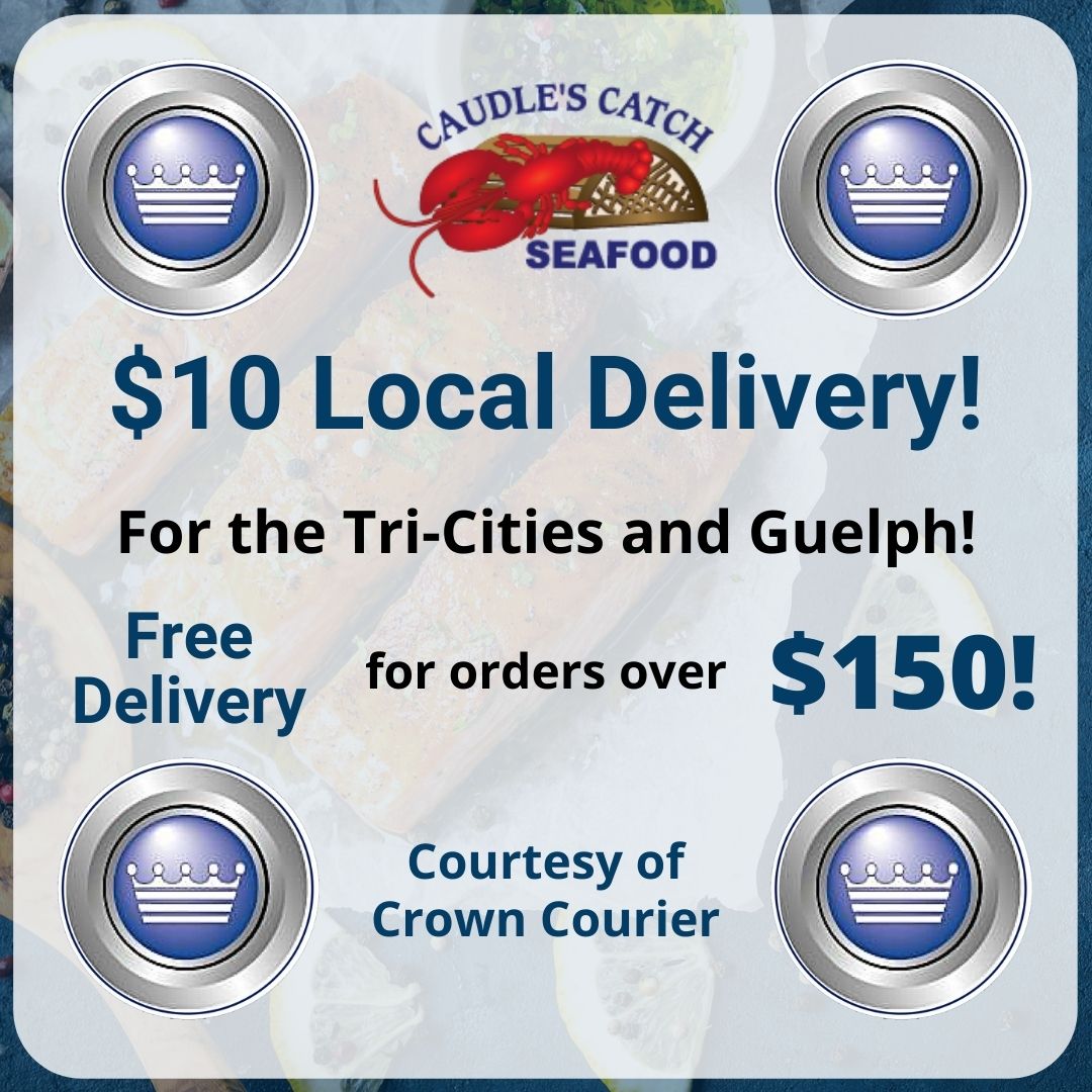 Don't worry about picking up your order in-store. Take advantage of a convenient and simple way to social distance this season and still get delicious fresh seafood. We deliver all the way up to Dec. 24th. Your orders will arrive between 11 am and 5 pm! Place your order today!