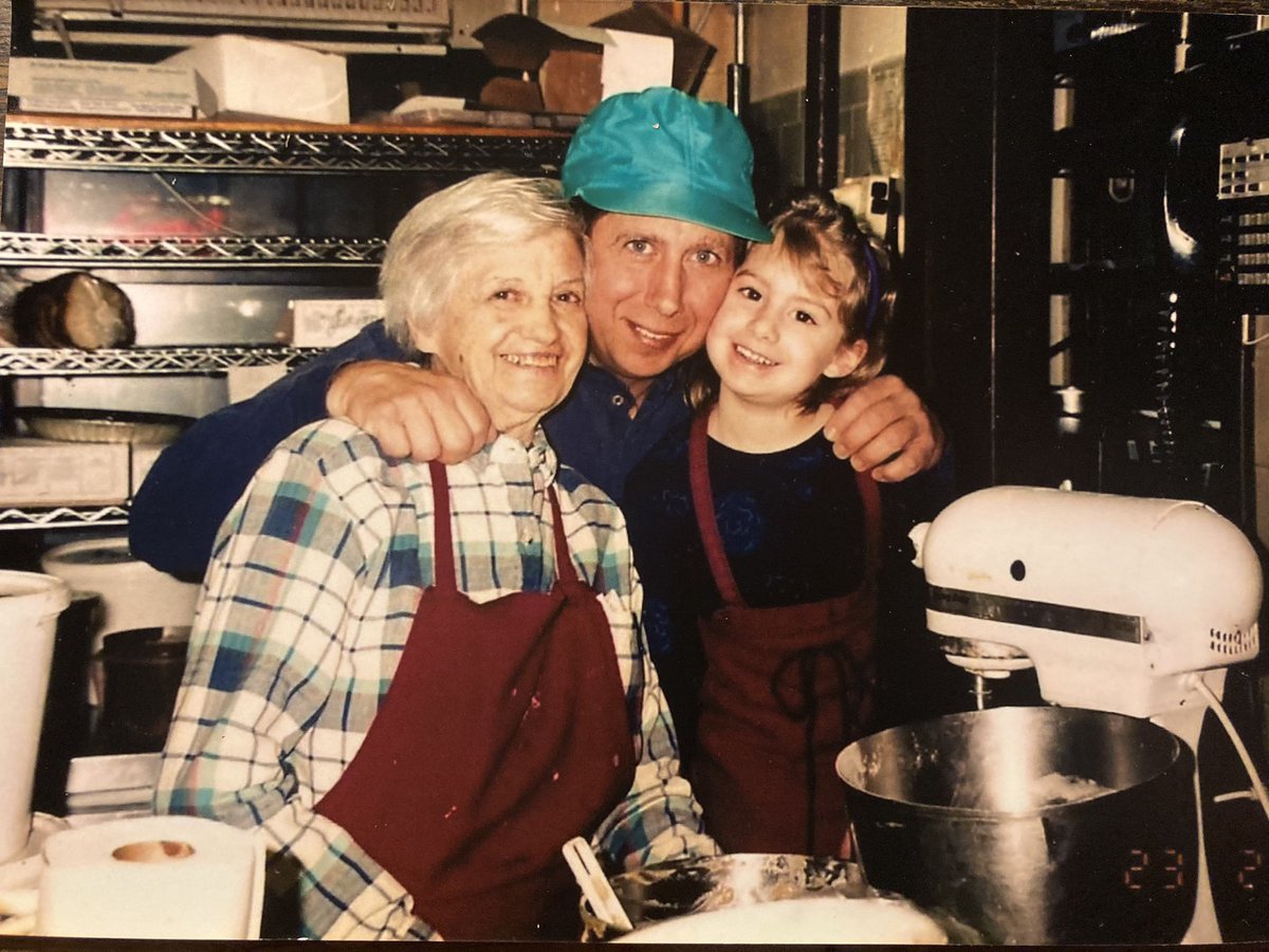 My Nana—who baked for the store until the very day of her passing in 2008—taught me how to prepare each day’s scones, muffins, and cakes. I used to stand on milk crates measuring ingredients for her until I became old enough to run the show myself.