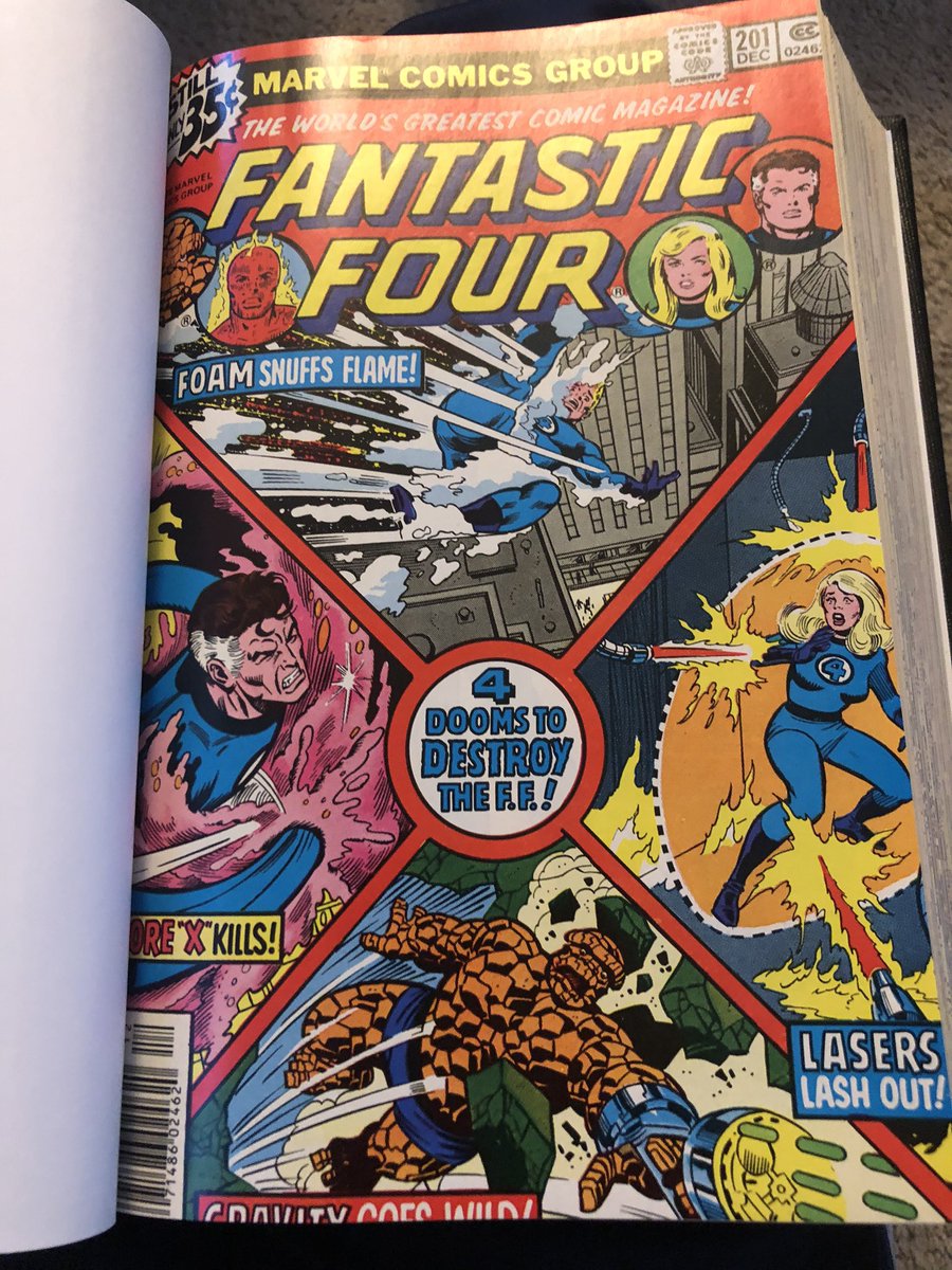 Wow, talk about four-tuitous! The same say Marvel Studios announces their new  #FantasticFour flick I get my latest batch of bound comics: 15 volumes of FF spanning 14 years. Byrne, Simonson, DeFalco, Claremont, it’s all here, plus a whole bunch more!