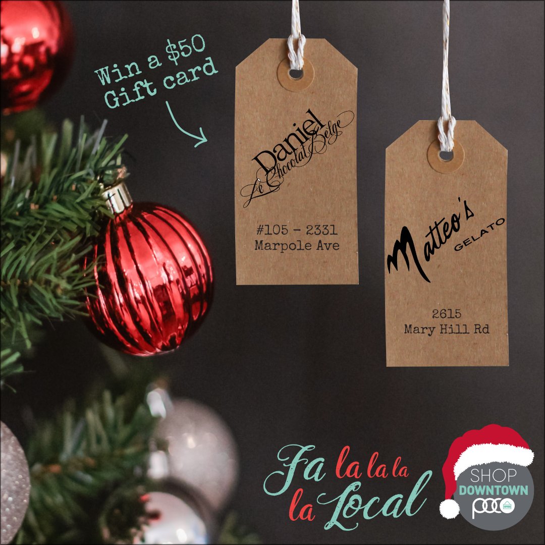 downtownpoco's tweet photo. Do you have someone on your list who has a sweet tooth? Stop by #matteosgelato and @danielspoco to get them what they are craving.
RT to win a $50 gift certificate to Daniel Le Chocolat Belge Port Coquitlam
#winterinpoco #christmasinpoco #trilocal #downtownpoco #shoppoco https://t.co/H4tSmYlmPt