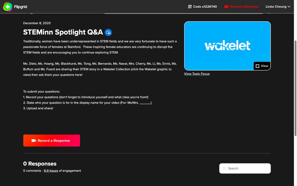Appsmashing for the final day of #MissionInspire! STEM Spotlight presented to you by <a href="/wakelet/">Wakelet 💙</a> <a href="/GoogleForEdu/">Google for Education</a> @Flipgrid 

🎶It's the most wonderful time of 🎶 an event when you've prepped and prepped and it's the waiting game for (virtual) guests to arrive.  #StamfordHK #CognitaWay
