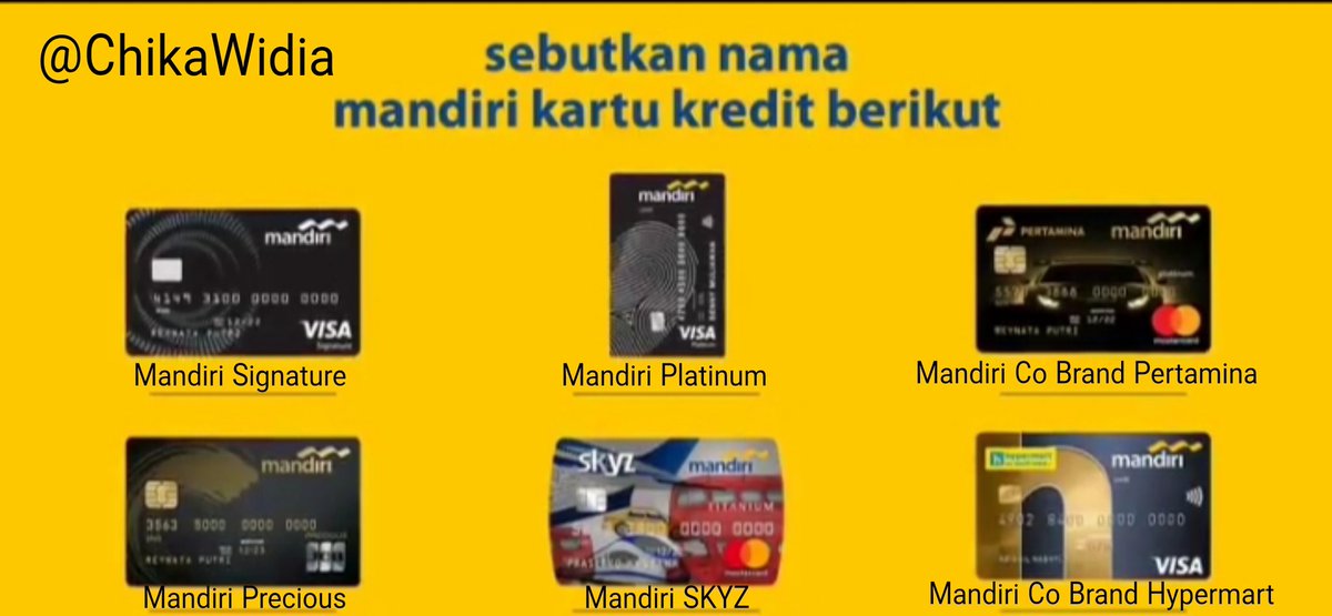 Kartu kredit mandiri signature