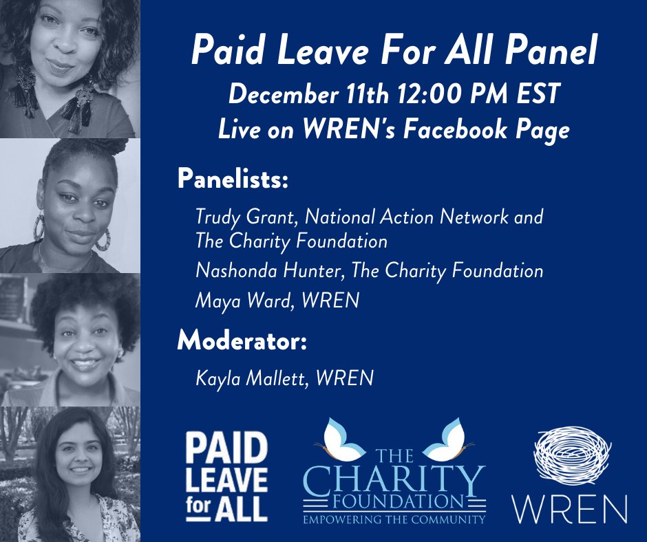 WRENetwork's tweet photo. To close out our week of action for #CovidRelief. Join WREN and our partners at @tcflibertyhill for a special Facebook Live panel tomorrow at 12 PM EST to talk about the work we are doing around #PaidLeaveForAll.
#ExtendAndExpand #PaidSickDays #ExtendCovidRelief https://t.co/OhoqHuE3E4