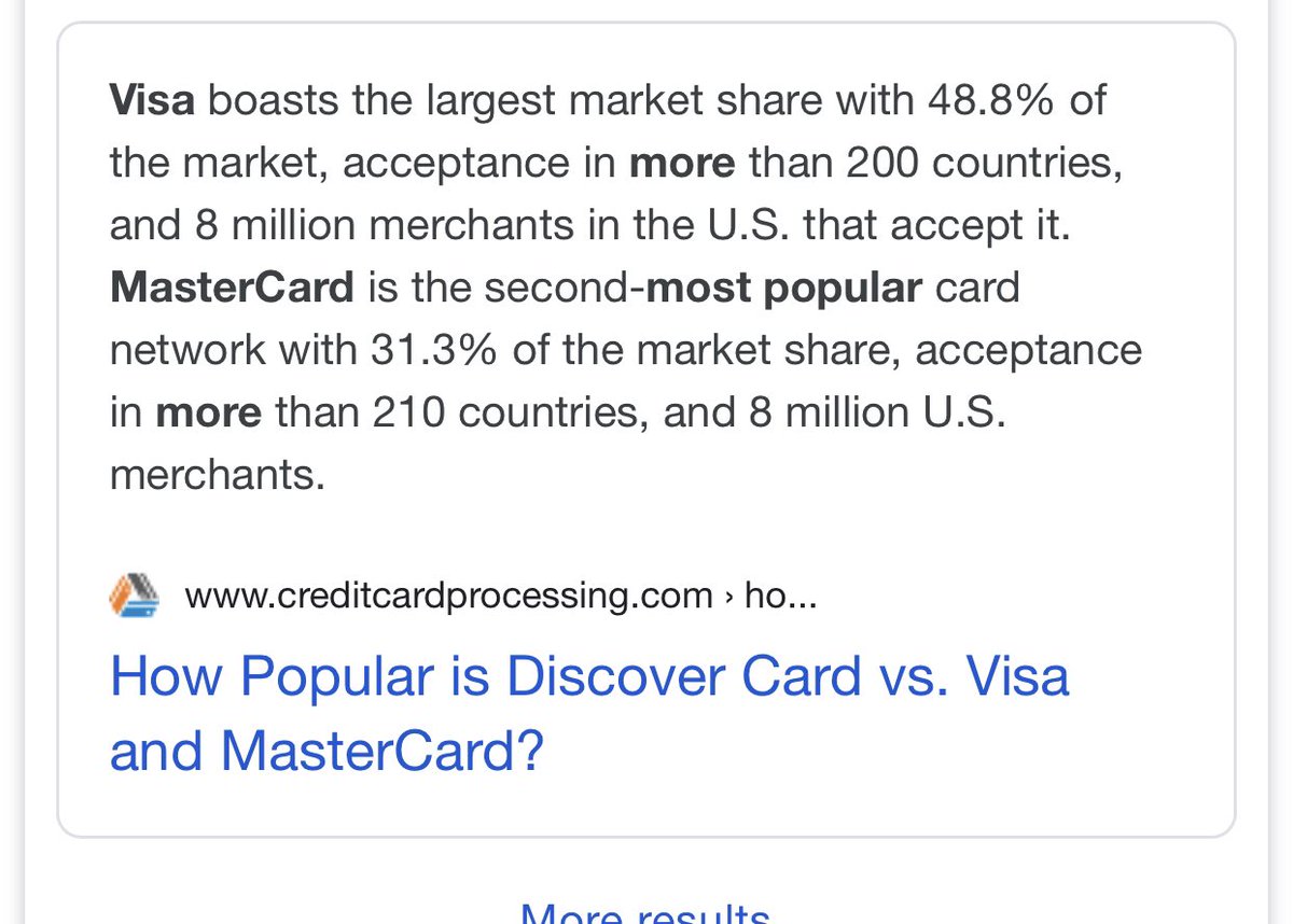 To put this in perspective, Visa/MC together hold about 80% of card users in a vice grip. That means roughly 80% of our customers no longer able to pay us unless they are willing to figure out alternatives like crypto. And this will NOT stop with PH bc it targets ALL platforms.