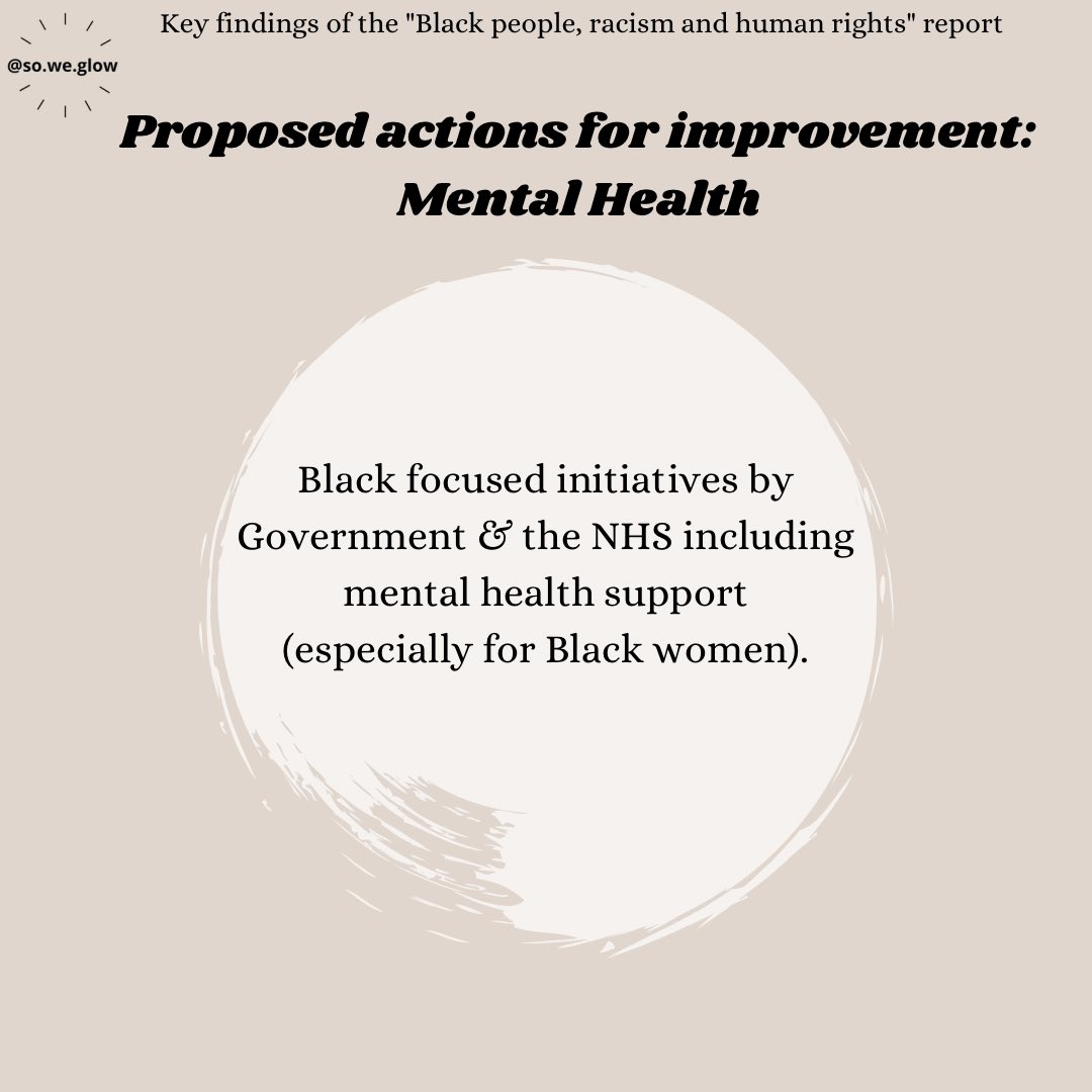 Part 3: Proposed actions for improvement. The report also found that Black Women (78%) are more likely than Black men (47%) to not believe that their health is equally protected by the NHS compared to White people.