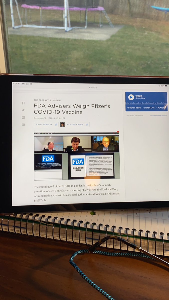 AidMc's tweet photo. Live @US_FDA voting on @pfizer covid 19 vaccine in the next few minutes. #history #Pfizervaccine #FDALive https://t.co/ggmEnfLKtl