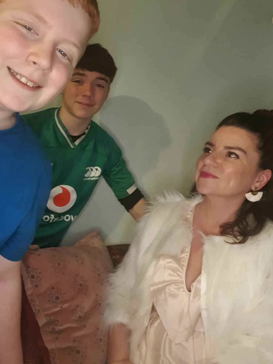 My God, me and my boys below,  so so proud of #thebroads tonight and winning  #AislingAwards  for arts and culture. This is incredible recognition. Thanku Christina, Roisin, Richard and our new Broad Darren joining us next week. I do it becoz I love it and I believe in the arts.