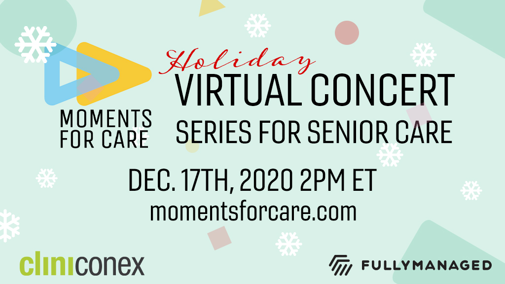 FullyManagedSC's tweet photo. We are 1 week away from our Holiday Virtual concert for #SeniorCare! Are you joining us?
Join us on Dec 17th, 2:00 pm ET:
https://t.co/TpLNICPeyq
#SeniorCare #VirtualConcert #HolidayEvent #Care #spreadjoy https://t.co/YY5ulQ9PtL