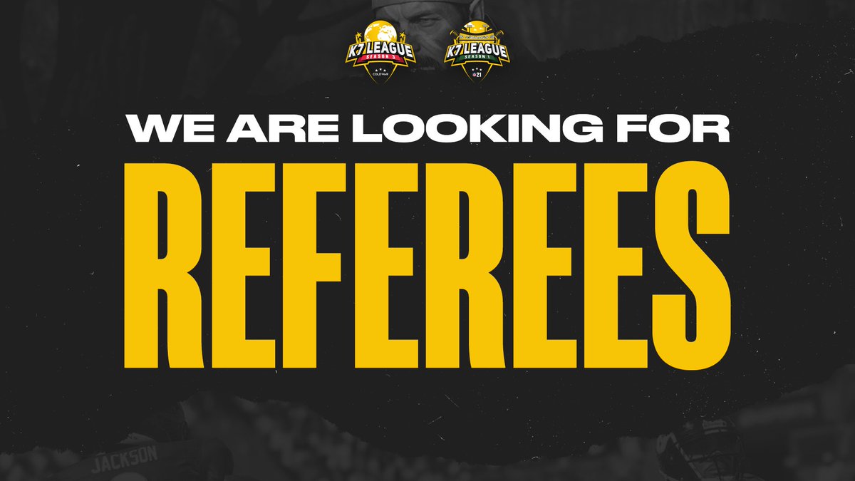 K7 League is scouting for Referee's to help run our Open Qualifiers in January. 

If interested please send us a DM and we will direct you to the individuals taking info.

#MadeByPlayers4Players #K7League