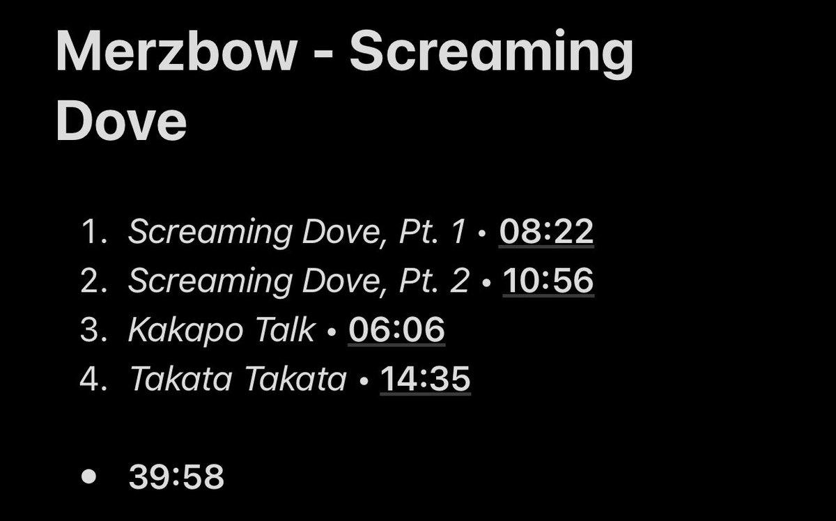 109/109: Screaming DoveYeah, that’s the last one. Nothing awesome and was kinda indifferent to it.