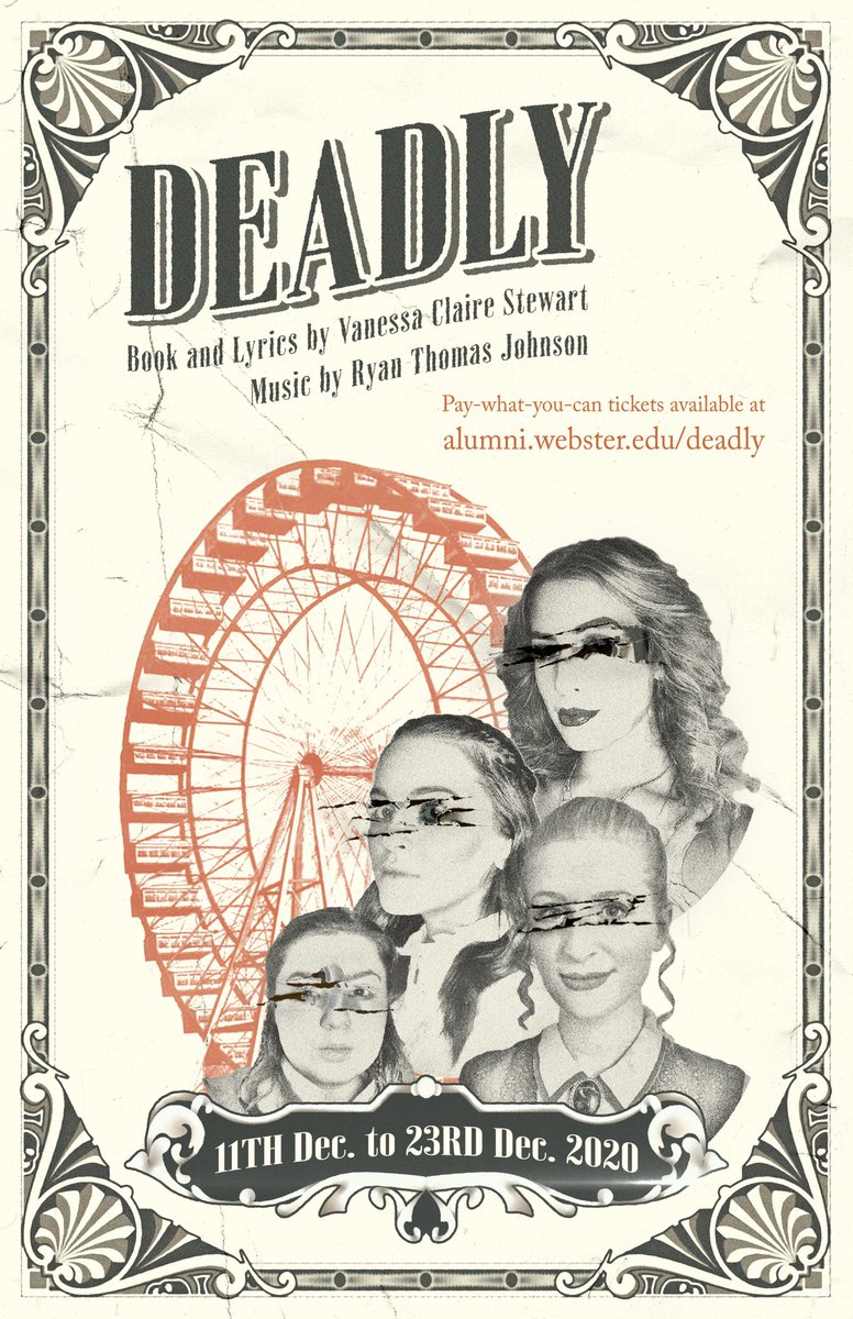 WConservatory's tweet photo. Reserve your tickets for DEADLY, the Conservatory’s third show of the 2020-2021 season here: https://t.co/xZdQGM71Hf

#WebCoSeason #WebCo @websteru https://t.co/dNKadTPpwL