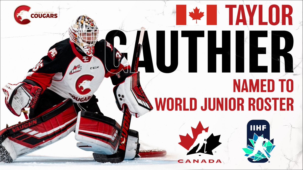 Congratulations to goaltender Taylor Gauthier on being named to <a href="/HockeyCanada/">Hockey Canada</a>'s World Junior Roster.
#WorldJuniors | #WHL 

DETAILS 📰 bit.ly/3qLcihn