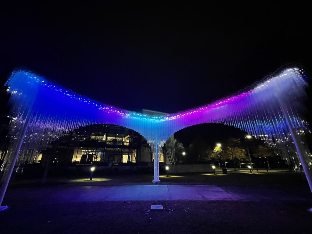 “Illuminate Art Walk” by  @DowntownRaleigh and VAE featuring local artists! Here’s are attempt to capture all 18 installations. This is technically #13 near the Performing Arts Center named Sonarc.1/18