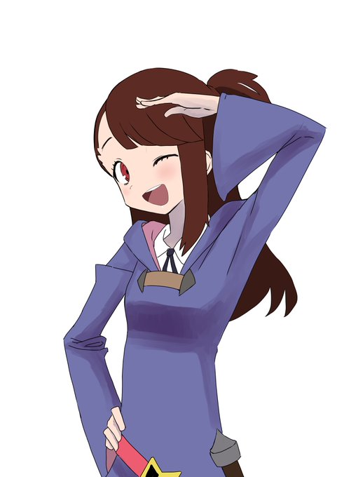 練習の合間のぉ
#リトルウィッチアカデミア #アツコ・カガリ 