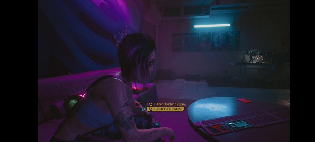 tuofox's tweet photo. @CDPROJEKTRED When your crush asks you to stay the night #Cyberpunk2077 #Cyberpunk #gaming #videogames https://t.co/b9WRoYohEU