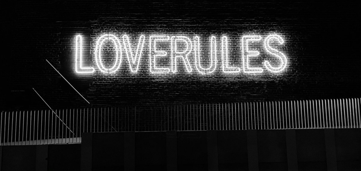 #16 “Love Rules” by Hank Willis Thomas for the  @DowntownRaleigh collab with VAE “Illuminate Art Walk”6/18 &ndash; bei  Raleigh Union Station (RGH)