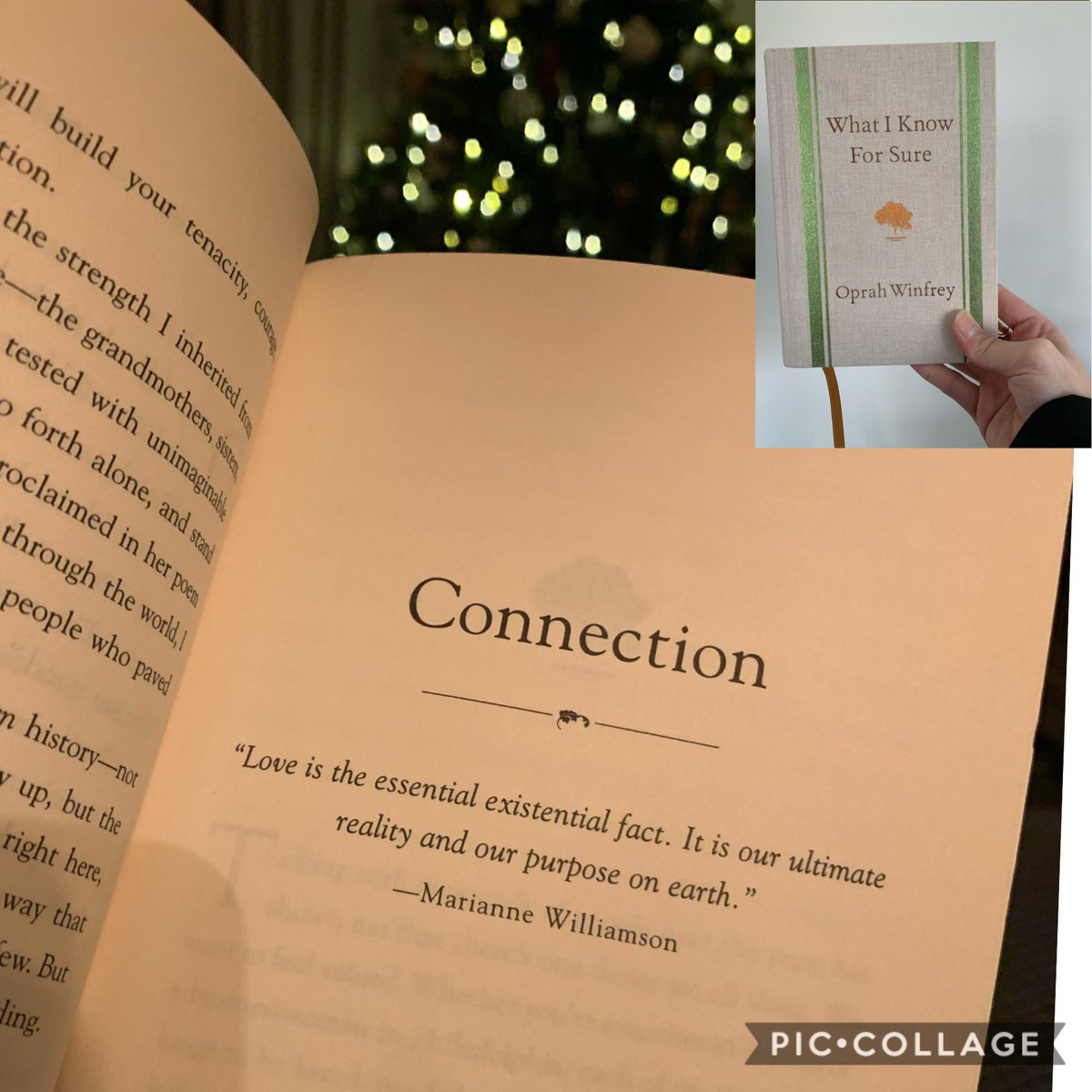 Day 1 of #12daysofwellness 📚 I am reading Oprah’s “What I know For Sure” during such unsure times. Highlighting the importance of gratitude, possibility, resiliency and connection and how it’s not really about what happens to you but how you react that matters 👏