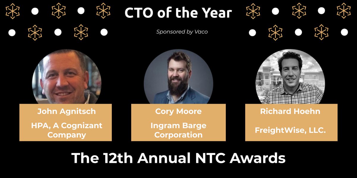 nashtechcouncil's tweet image. Congratulations to this year&apos;s #NTCAwards Finalists for CTO of the Year, sponsored by Vaco

Join us for the 12th Annual NTC Awards, April 2021! Learn More: bit.ly/2DbWfRp

@VacoGlobal @FreightWise  @IngramBargeCo  @hpa_automation