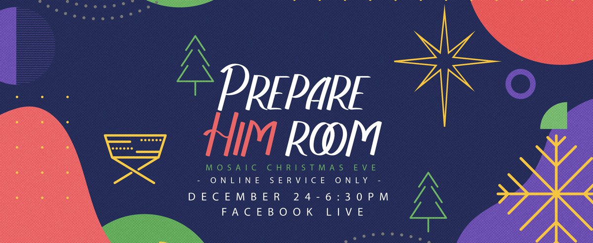 Christmas Eve is two weeks away! 
This year, Christmas Eve service will look a little different. With many restrictions in place for in-person gathering, we can’t gather like we did in the past years. But that doesn’t mean, Christmas Eve is cancelled. 
#mosaiclloydchristmas