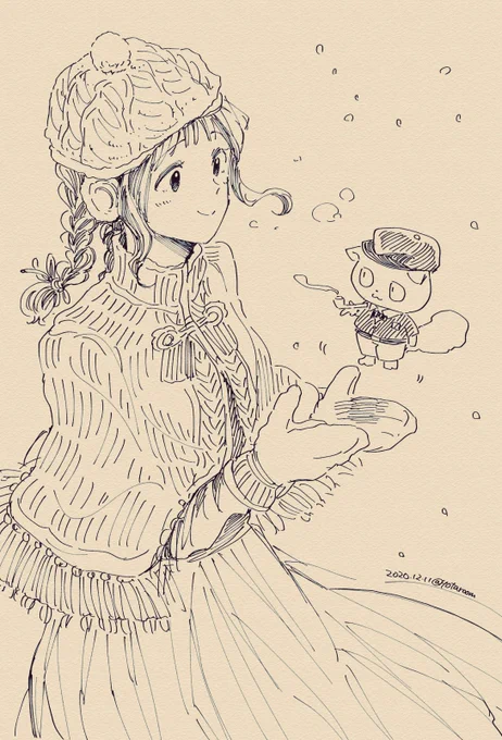 朝のらくがき。毎日寒いですね❄️今日もぼちぼち頑張ります。
 #らくがき 