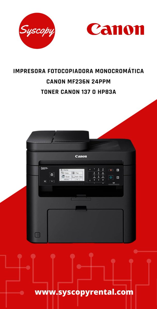 syscopyrental's tweet photo. Oferta imageCLASS MF236N https://t.co/Go9LMHrTHb