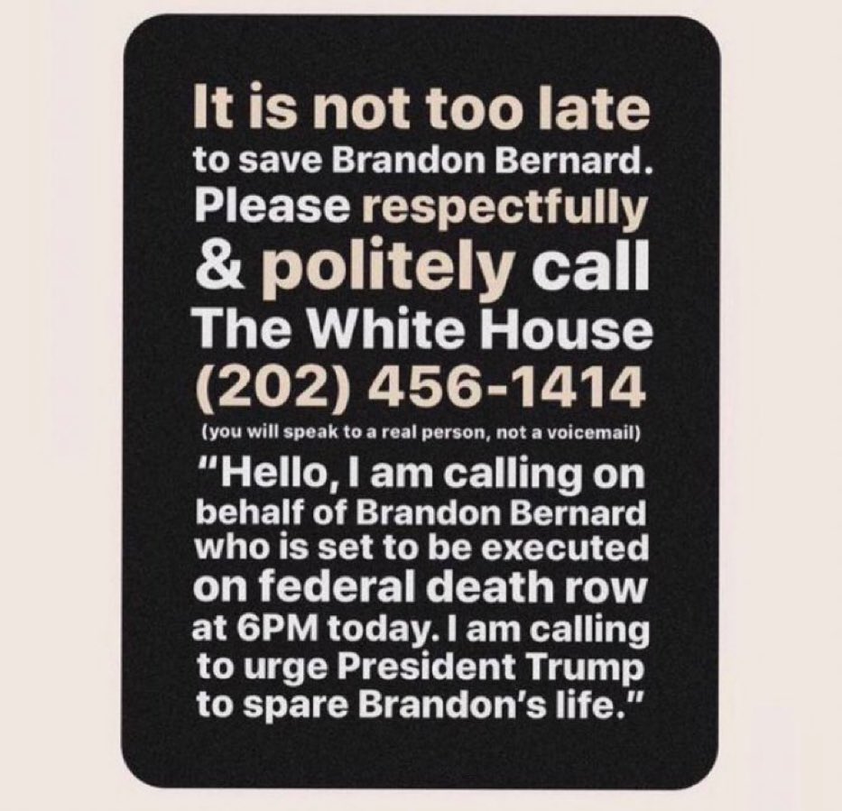  #SaveBrandonBernard