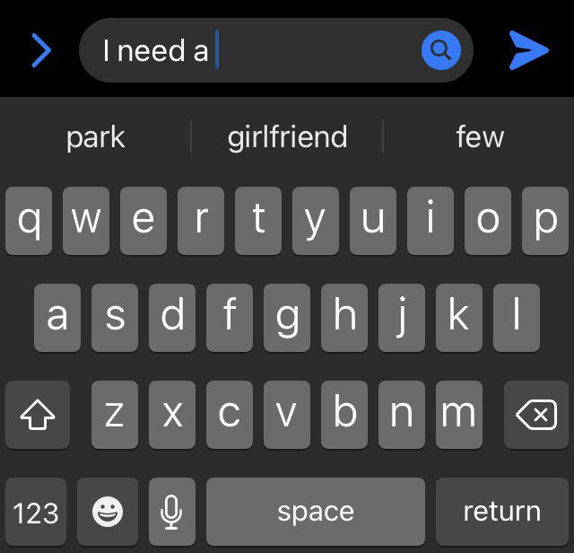 Gee that’s stiff from the apple text suggestion... Really subtle reminder of my inability to maintain any sort of long term relationship.