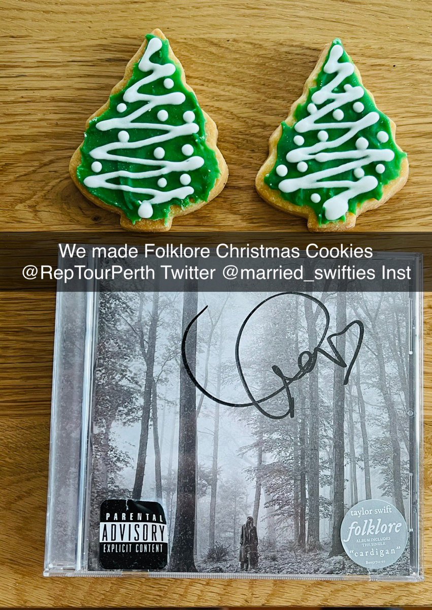 reptourperth's tweet photo. We made Folklore Christmas Cookies for #Evermore today 🎄💃🏻🎶🎉 https://t.co/ncmRbB8cuQ
