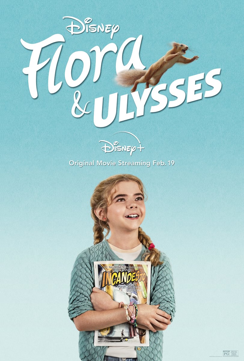 A cynical young comic book fan and her superpowered squirrel sidekick team up in Flora and Ulysses, an Original Movie streaming February 19 on  @DisneyPlus. 