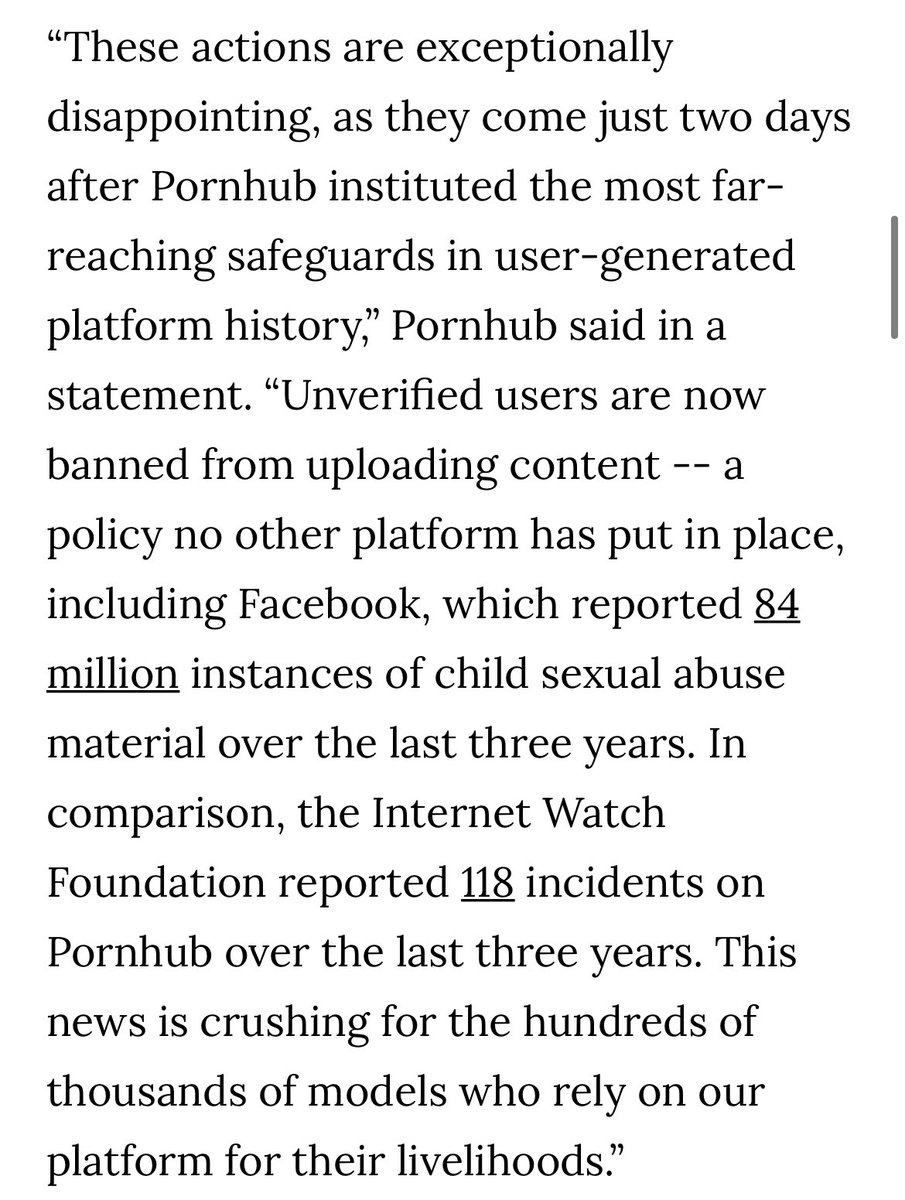 On average, Facebook reported 77,000 instances of child pornography *every day*.Pornhub had less than once incident per week.