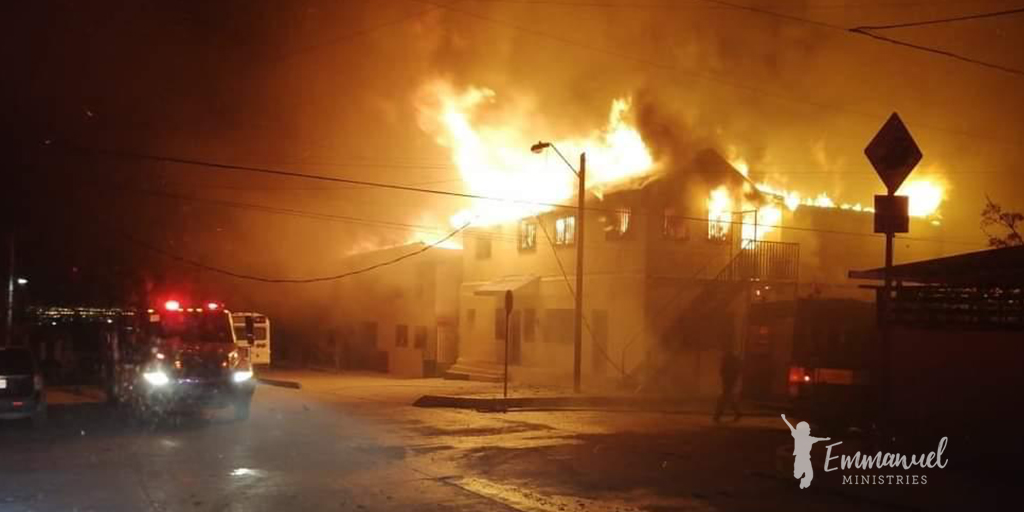 A fire devastated the physical walls of our home, leaving most of our structure in complete ruin. Because local coronavirus mandates have required children to stay in their homes, our home was vacant at the time of the blaze. 

We thank God that no one was injured in the fire.