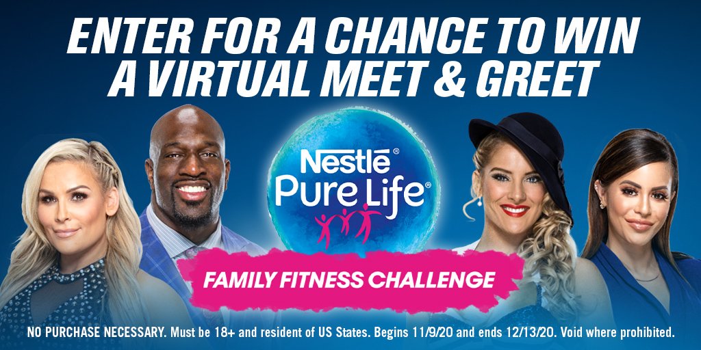 There's still time to enter, ya nasties!
 
Share how your family stays fit and healthy together using #ChooseWater and #WWExNestlePureLifeSweepstakes to win prizes like a WWE Championship title, a @NestleWatersNA prize pack and a virtual meet and greet with WWE Superstars! #ad