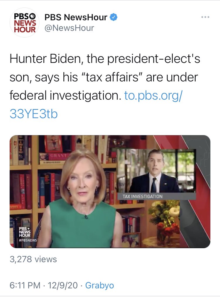 Anyway, back to your regularly scheduled programming. Here’s  @NewsHour doing an about-face on Hunter’s impropriety with no recognition of how we got here.