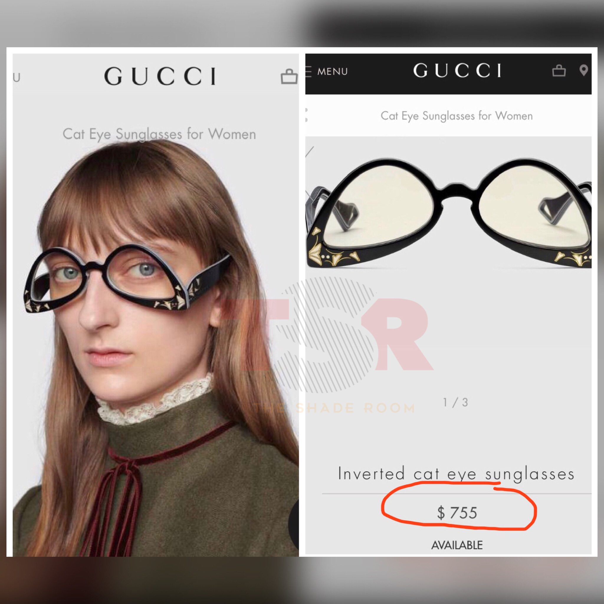 on Twitter: of coins, would y'all give Gucci for these upside down sunglasses...or nah? https://t.co/CtV0ZkgrYv" / Twitter