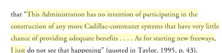 So what exactly happened?First, people blamed it on a change in public policy. In March 1975, the Brown Administration announced a shift in priorities from building new freeways to improving existing freeways and expanding public transit.