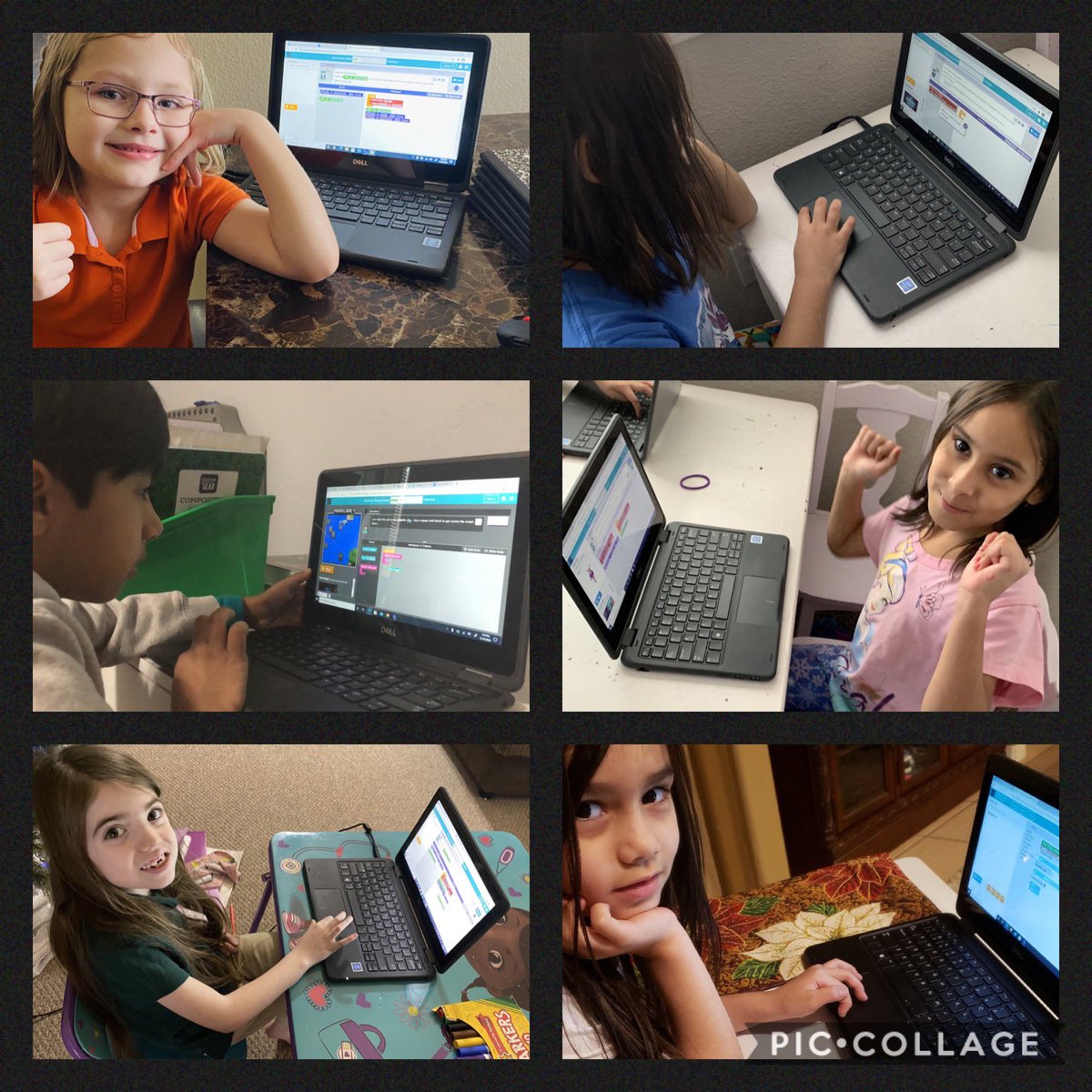 Kiddos enjoying hour of code!! #HourOfCode2020 #cje