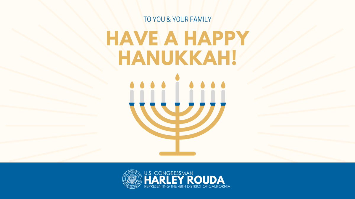 To those who are observing, I wish you a safe and healthy #Hanukkah. May your holiday be filled with light and joy. Chag Sameach!
