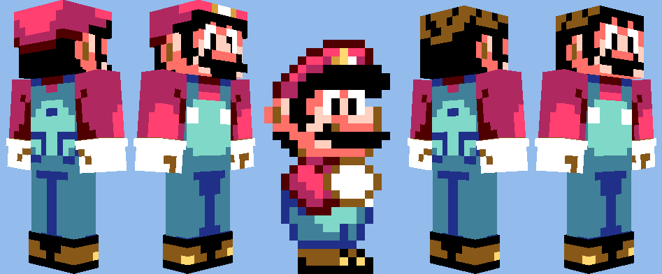 Fluffaluigi Working On Revamping My Super Mario World Themed Minecraft Skins Just Finished The Touchups On Mario T Co Mzc8m3ak0f Twitter